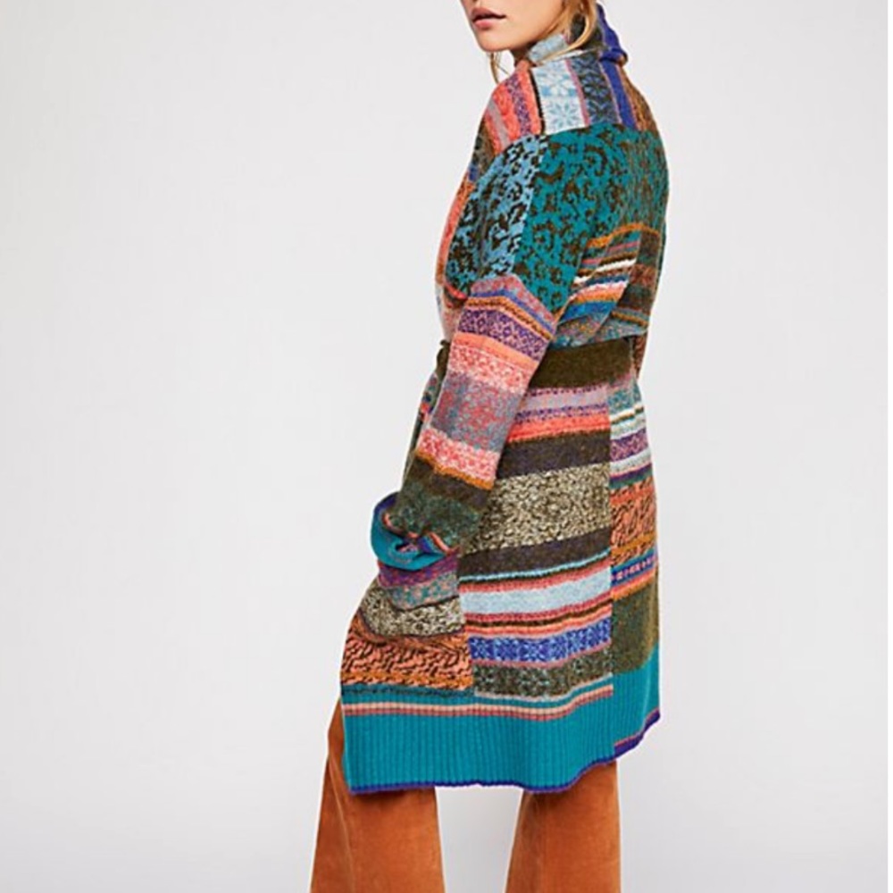 NEW Free People Fantasia Fairisle Sweater Cardi - Picture 2 of 8